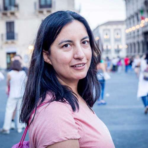 Primer plano de Sandra Romero